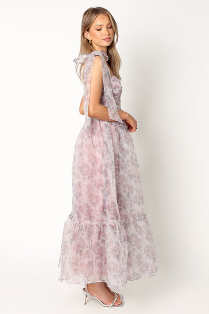 Floret Midi Dress - Dark Purple