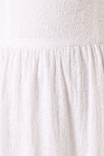 Florina Midi Dress - White Floral