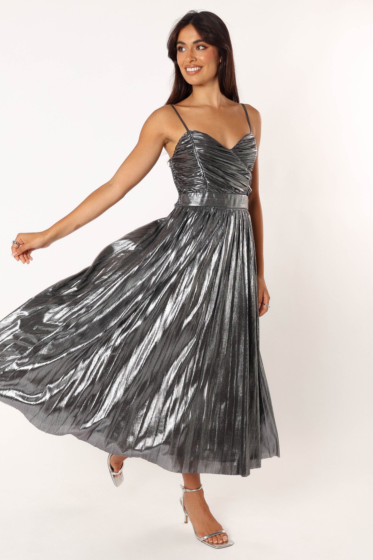 Gaia Maxi Dress - Silver