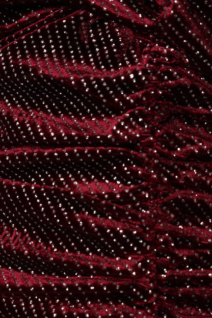 Gilbert Ruched Mini Dress - Merlot