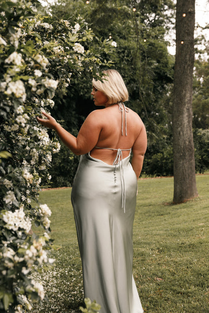 Hadley Halterneck Maxi Dress - Sage