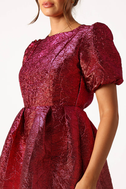 Jadore Mini Dress - Red Magenta