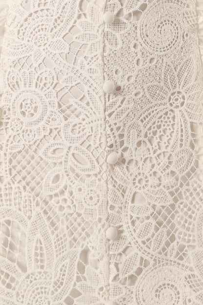 Jagger Midi Lace Dress - White