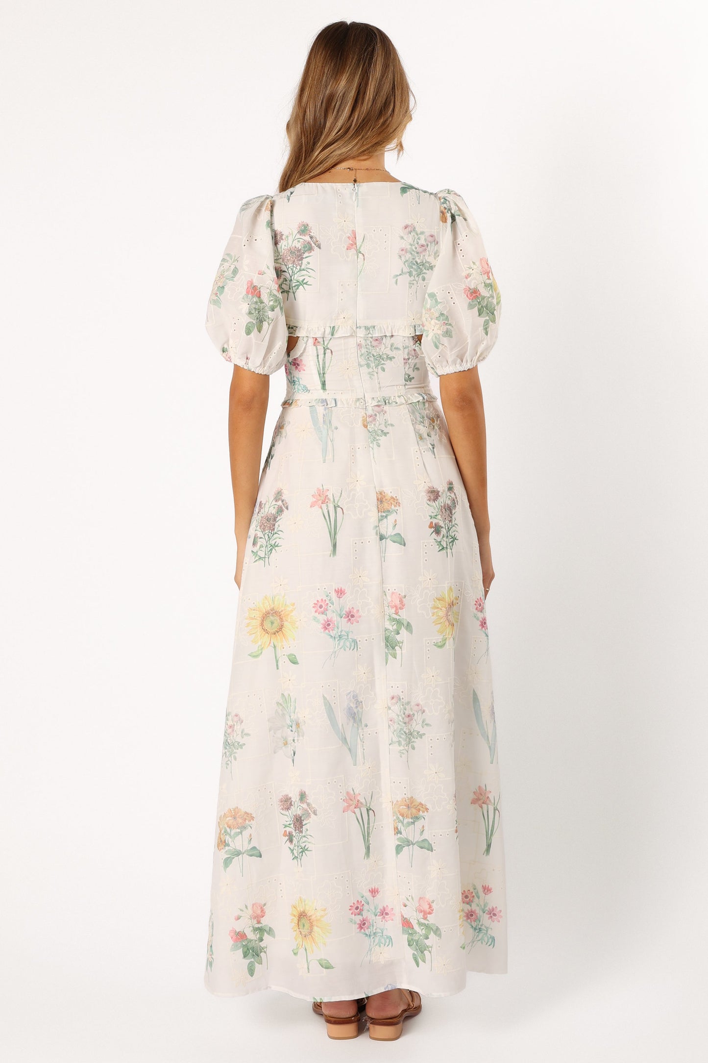 Jemima Puff Shoulder Maxi Dress - Floral