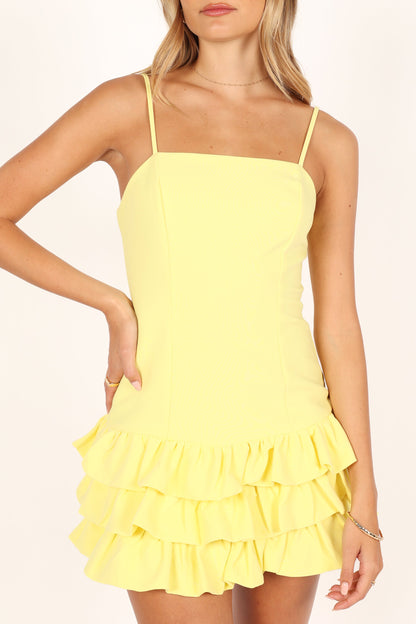 Junee Mini Dress - Lemon