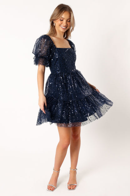 Karina Mini Dress - Navy