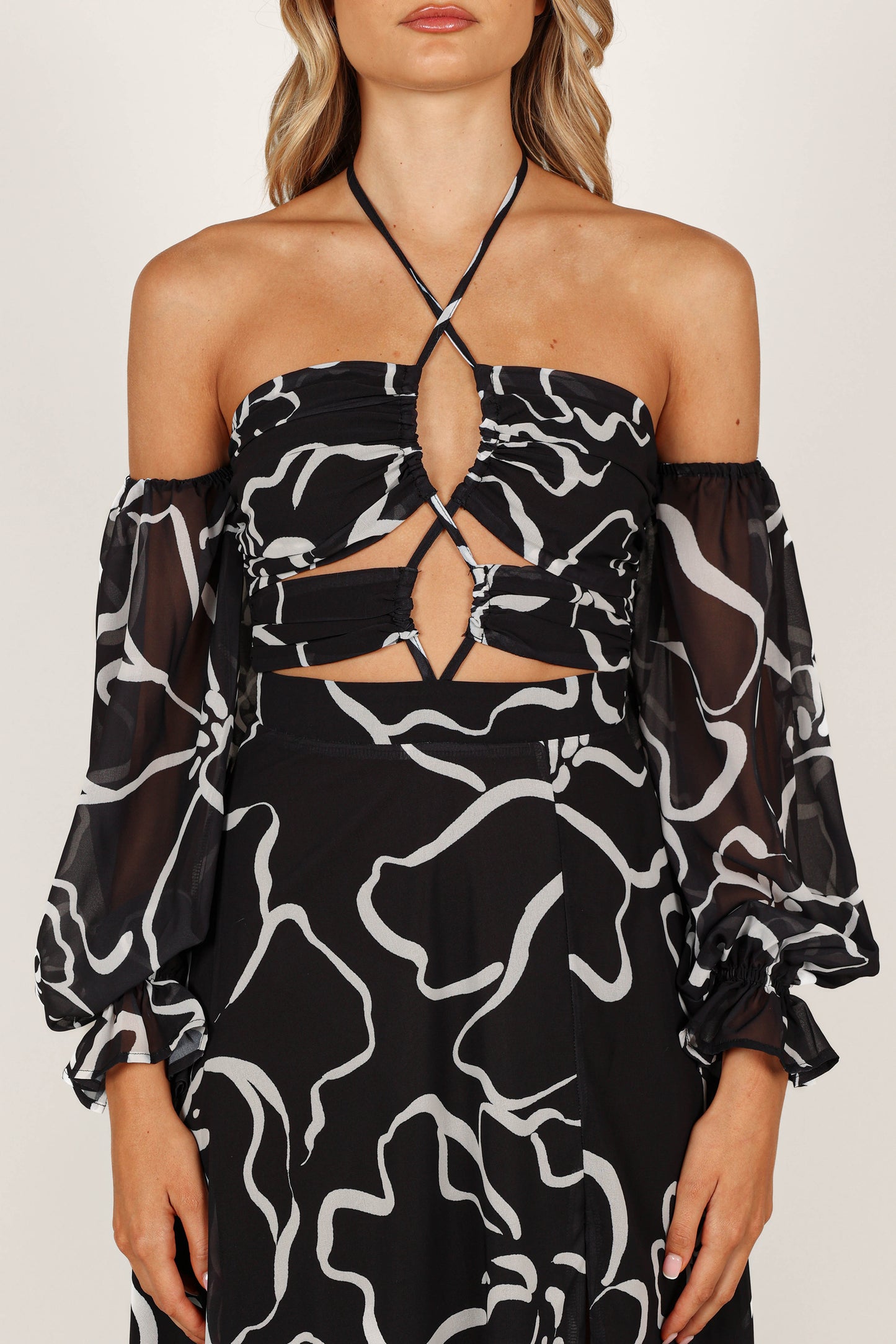 Karma Maxi Dress - White/Black Floral