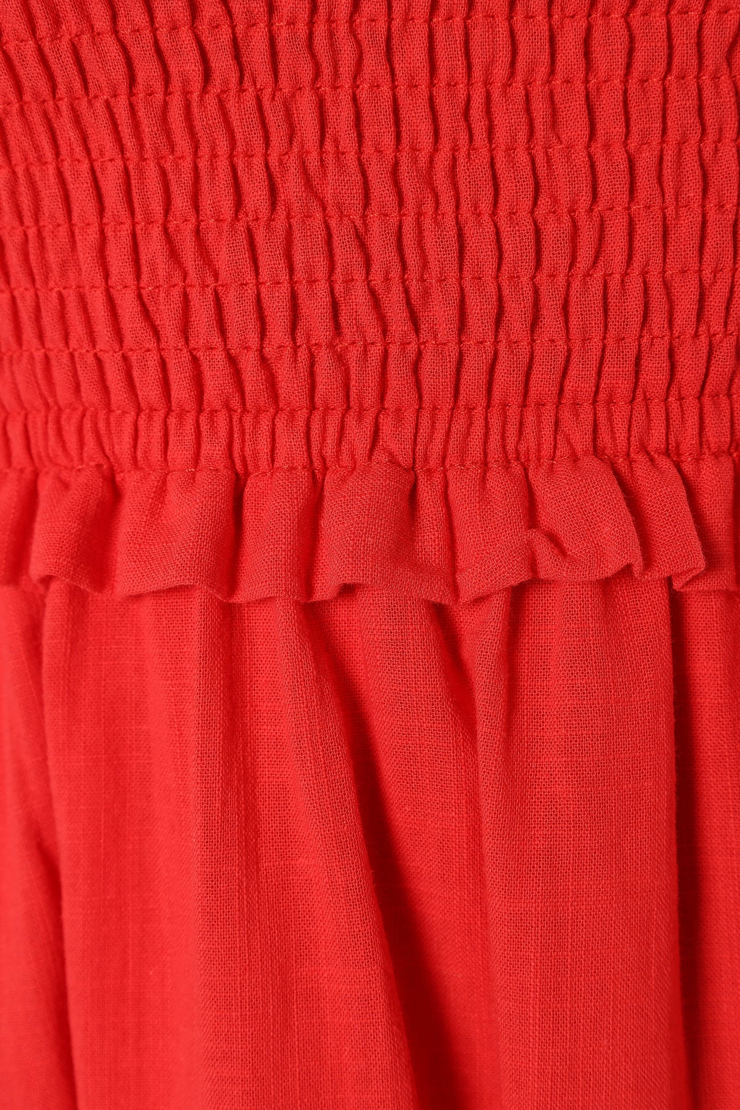 Katriona Strapless Midi Dress - Red