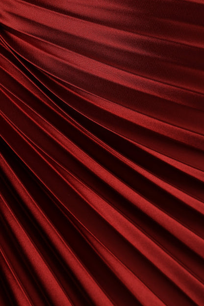 Kleo One Shoulder Maxi Dress - Merlot