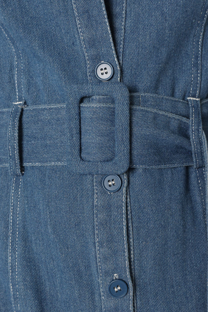 Kocoa Long Sleeve Midi Dress - Denim