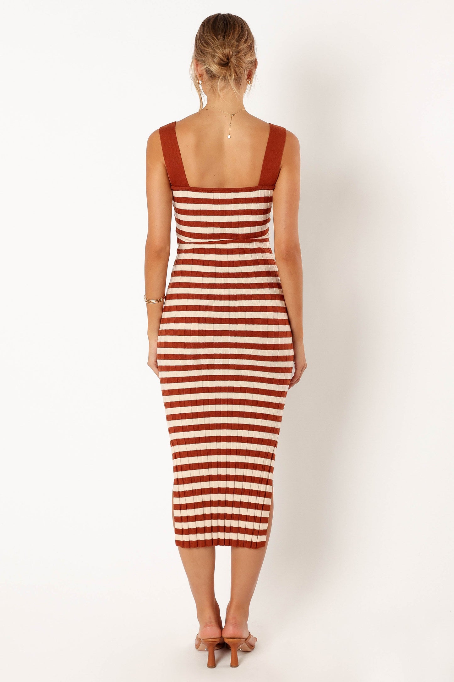 Ledger Midi Dress - Tan Stripe
