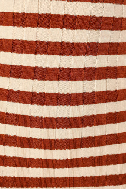 Ledger Midi Dress - Tan Stripe
