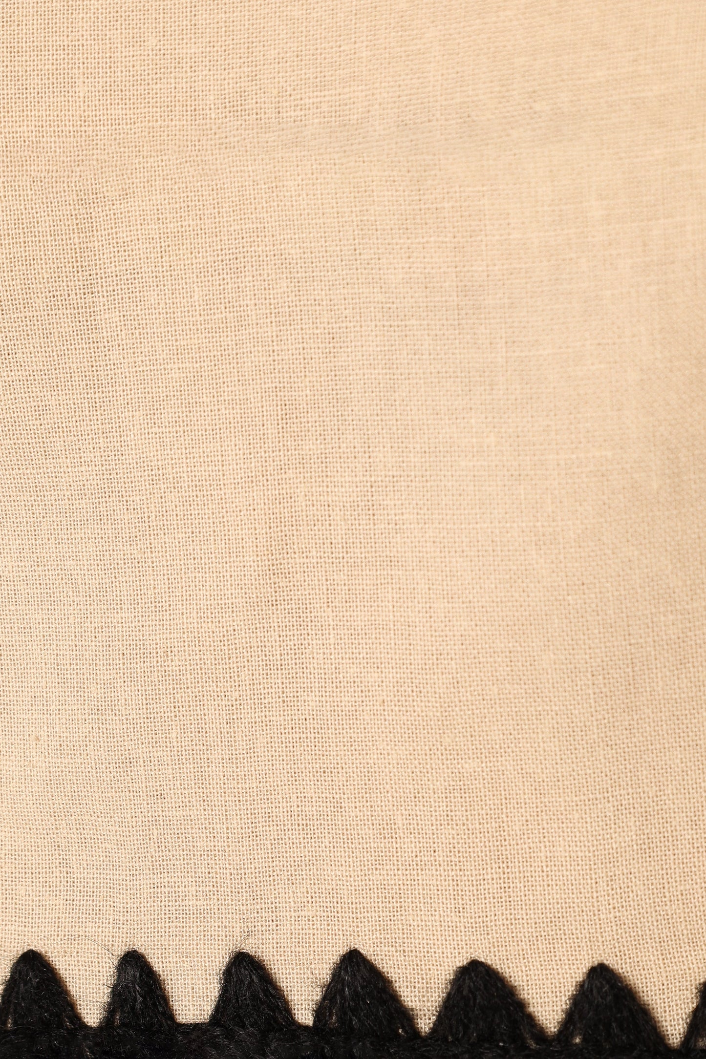 Lino Contrast Trim Mini Dress - Cream Black