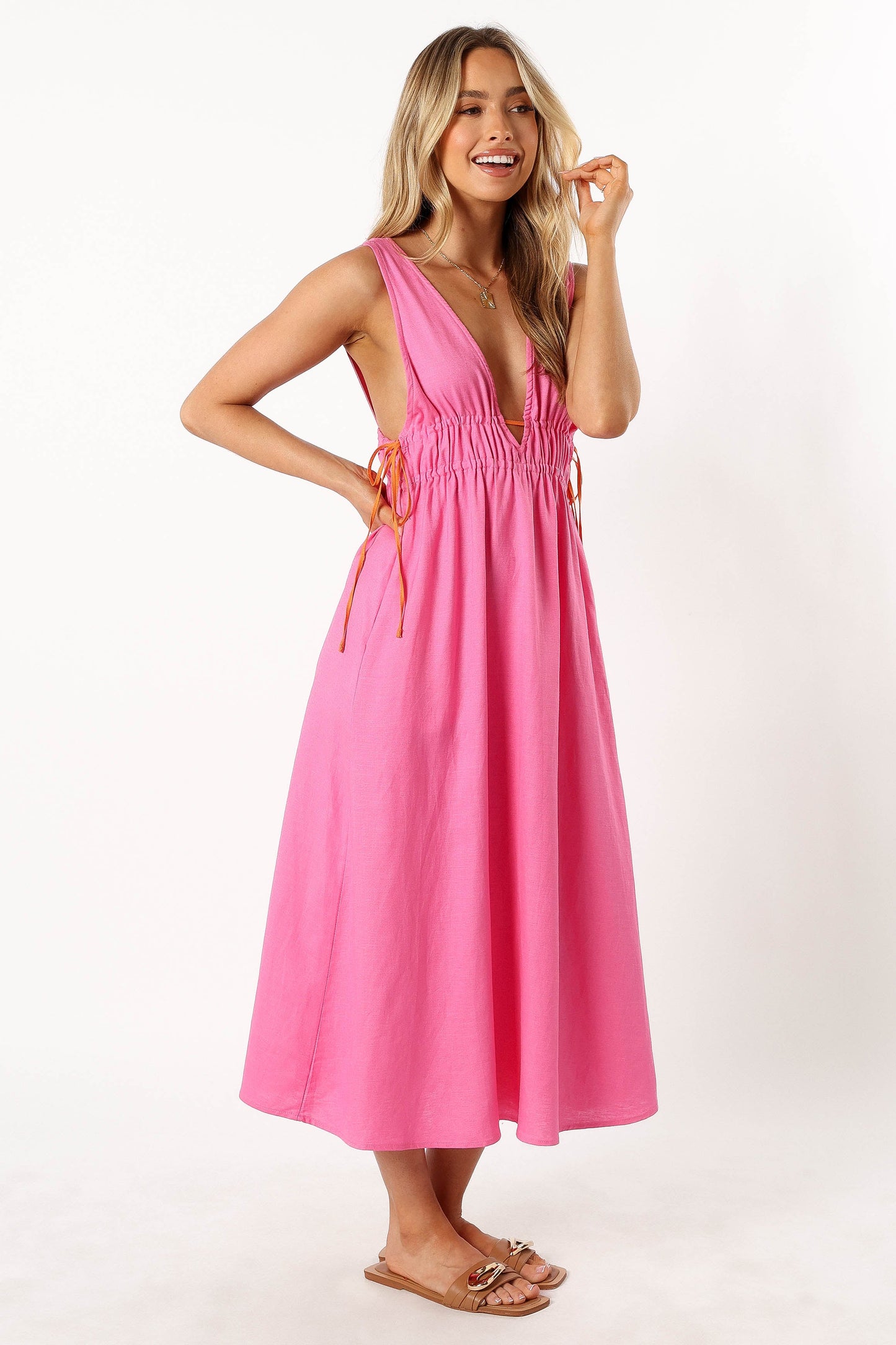 Lydia Midi Dress - Pink