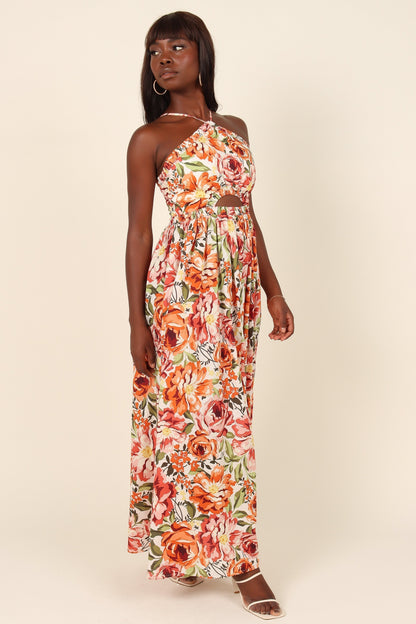 Madeira Dress - Orange Floral