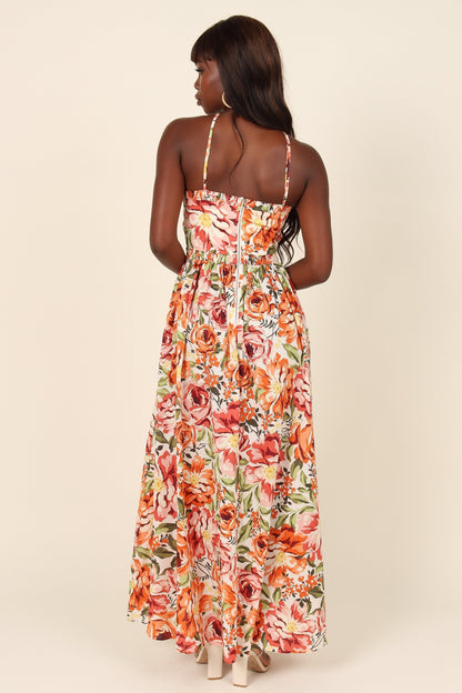 Madeira Dress - Orange Floral