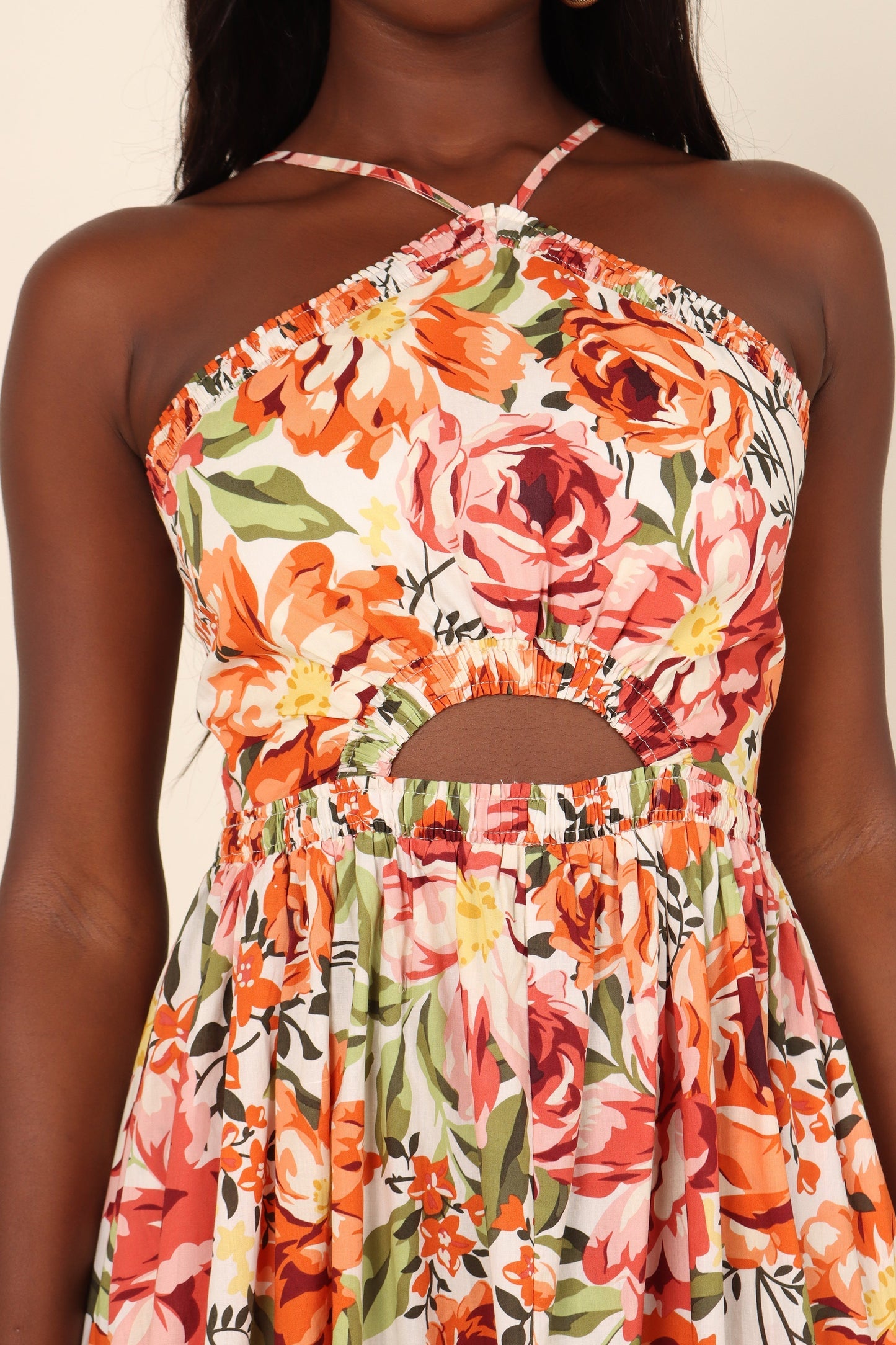 Madeira Dress - Orange Floral