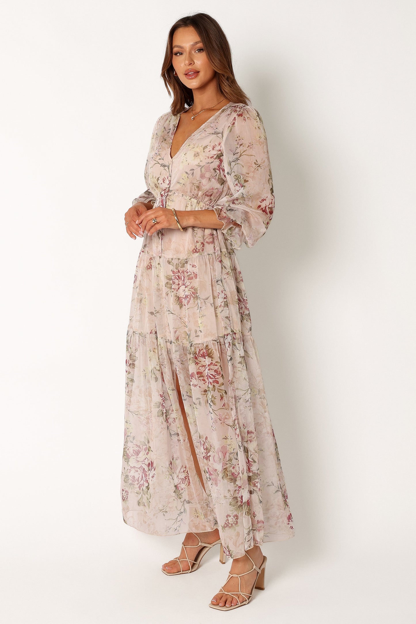 Maria Long Sleeve Maxi Dress - Cream
