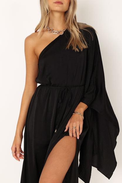 Matilda One Shoulder Maxi Dress - Black