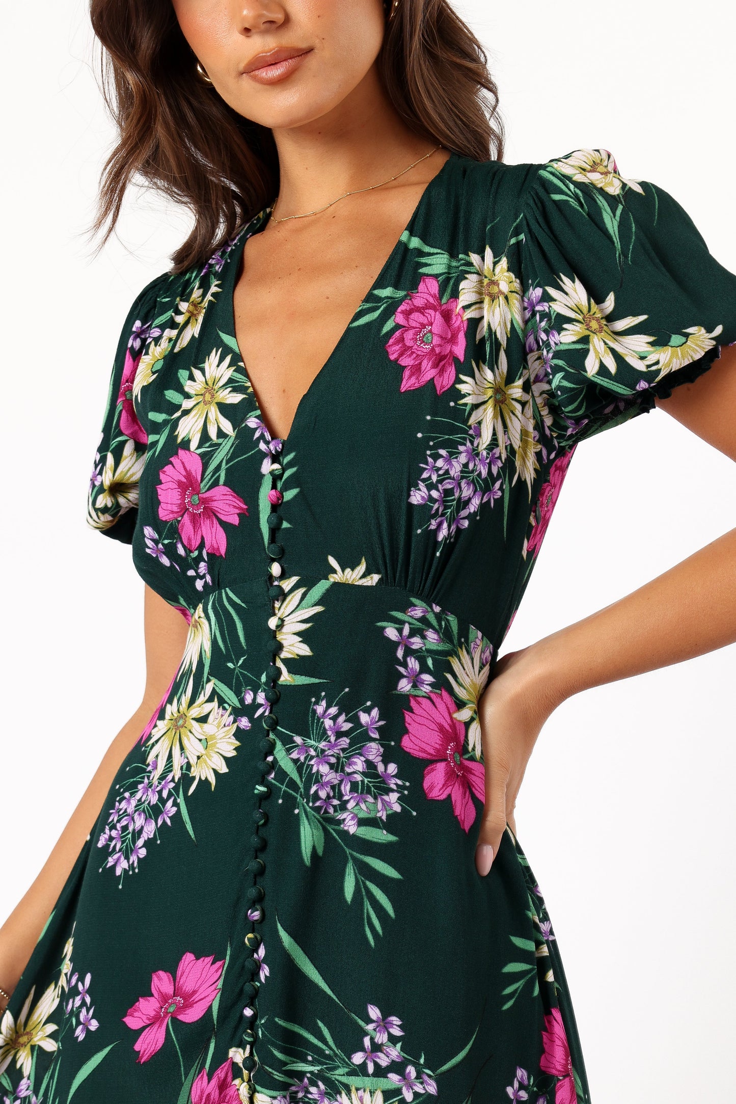 Mazie Floral Midi Dress - Eden Florals