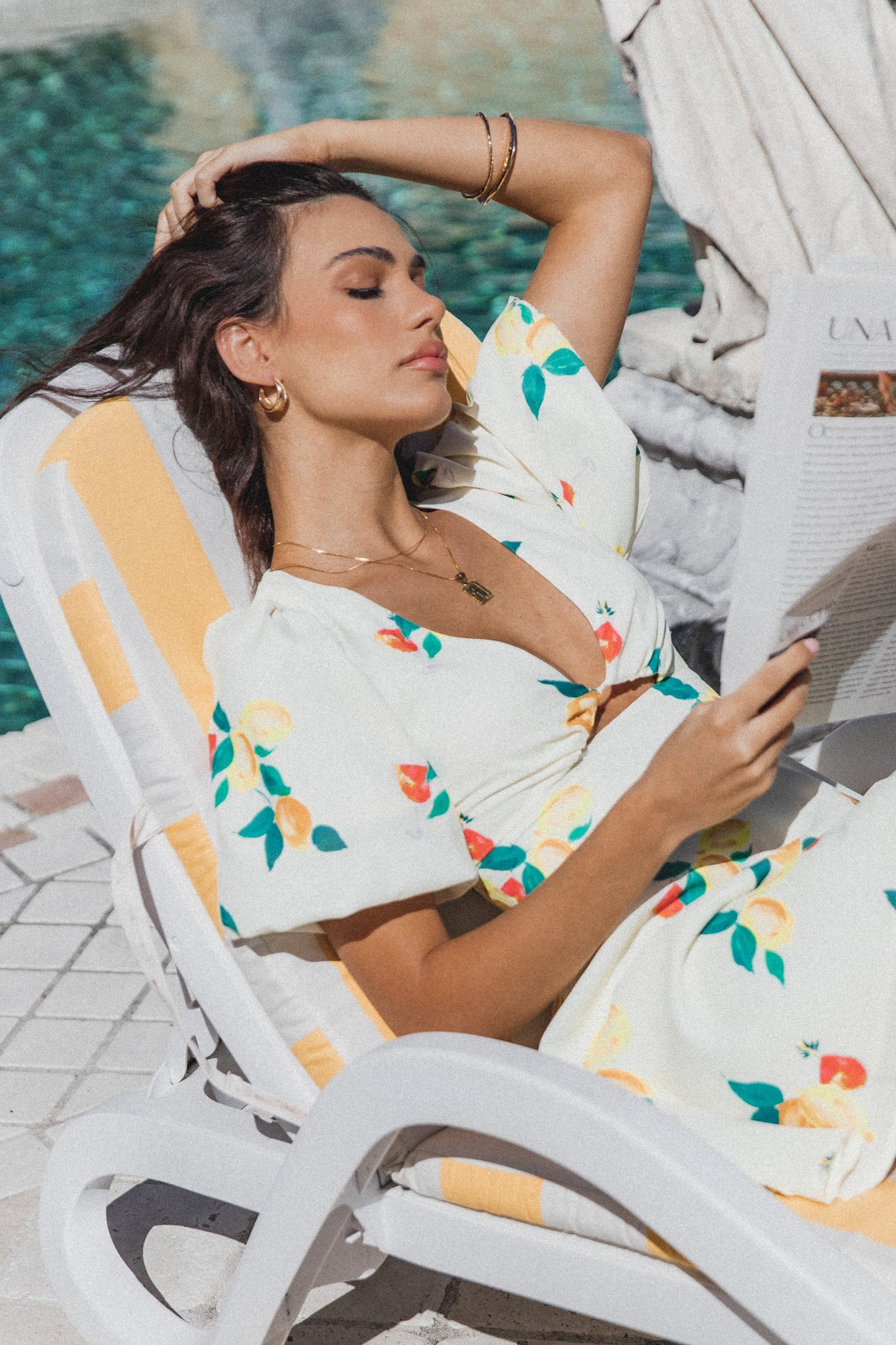 Mikaela Mini Dress - Lemon Print