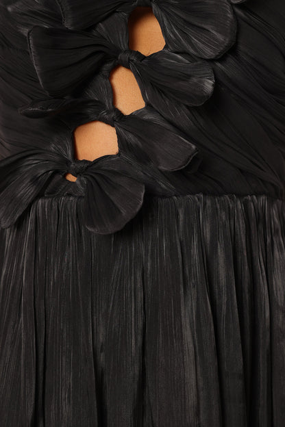 Mila Strapless Midi Dress - Black