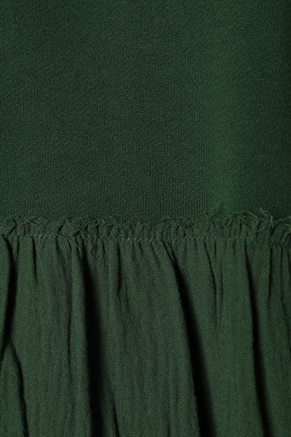 Minia Long Sleeve Mini Dress - Hunter Green