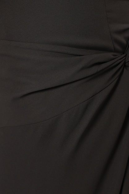 Nadea Faux Wrap Maxi Dress - Black