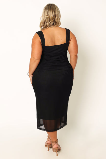 Naomi Midi Dress - Black