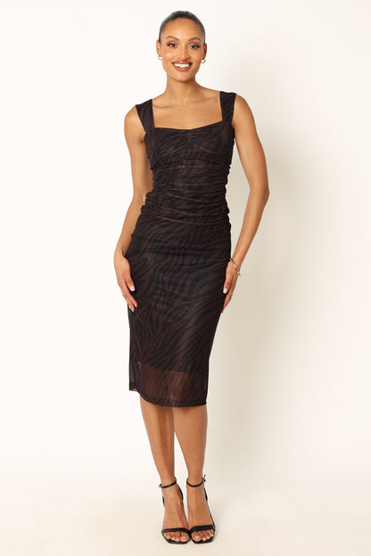 Naomi Midi Dress - Zebra