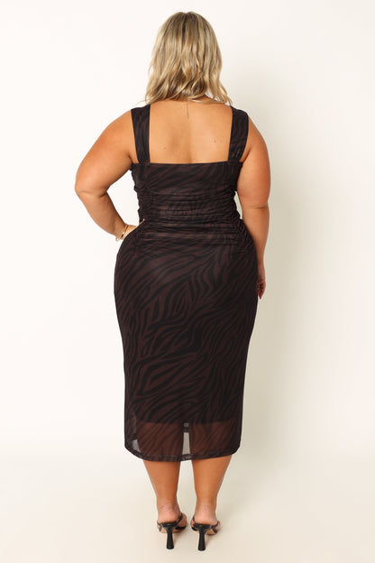 Naomi Midi Dress - Zebra