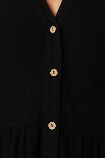 Natalya Midi Dress - Black