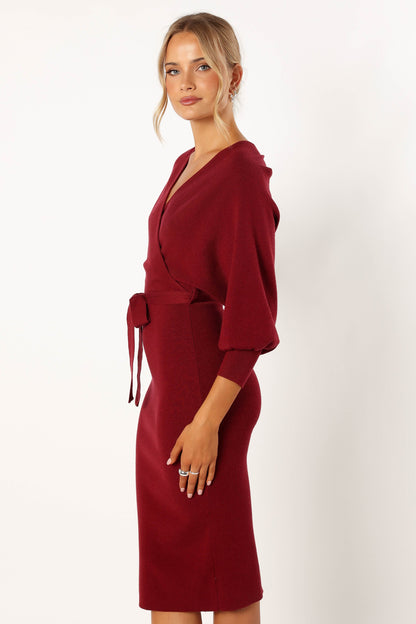 Nate Dress - Merlot