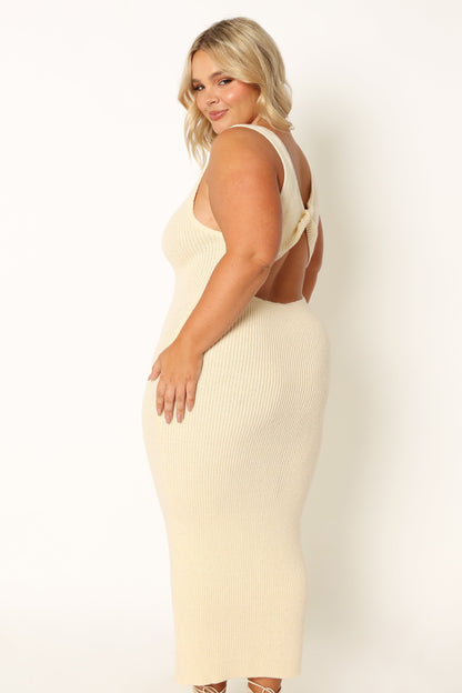 Nita Midi Dress - Beige