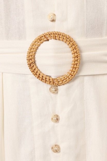 Orla Short Sleeve Midi Dress - Ivory