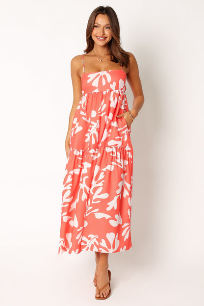 Payton Maxi Slip Dress - Melon White