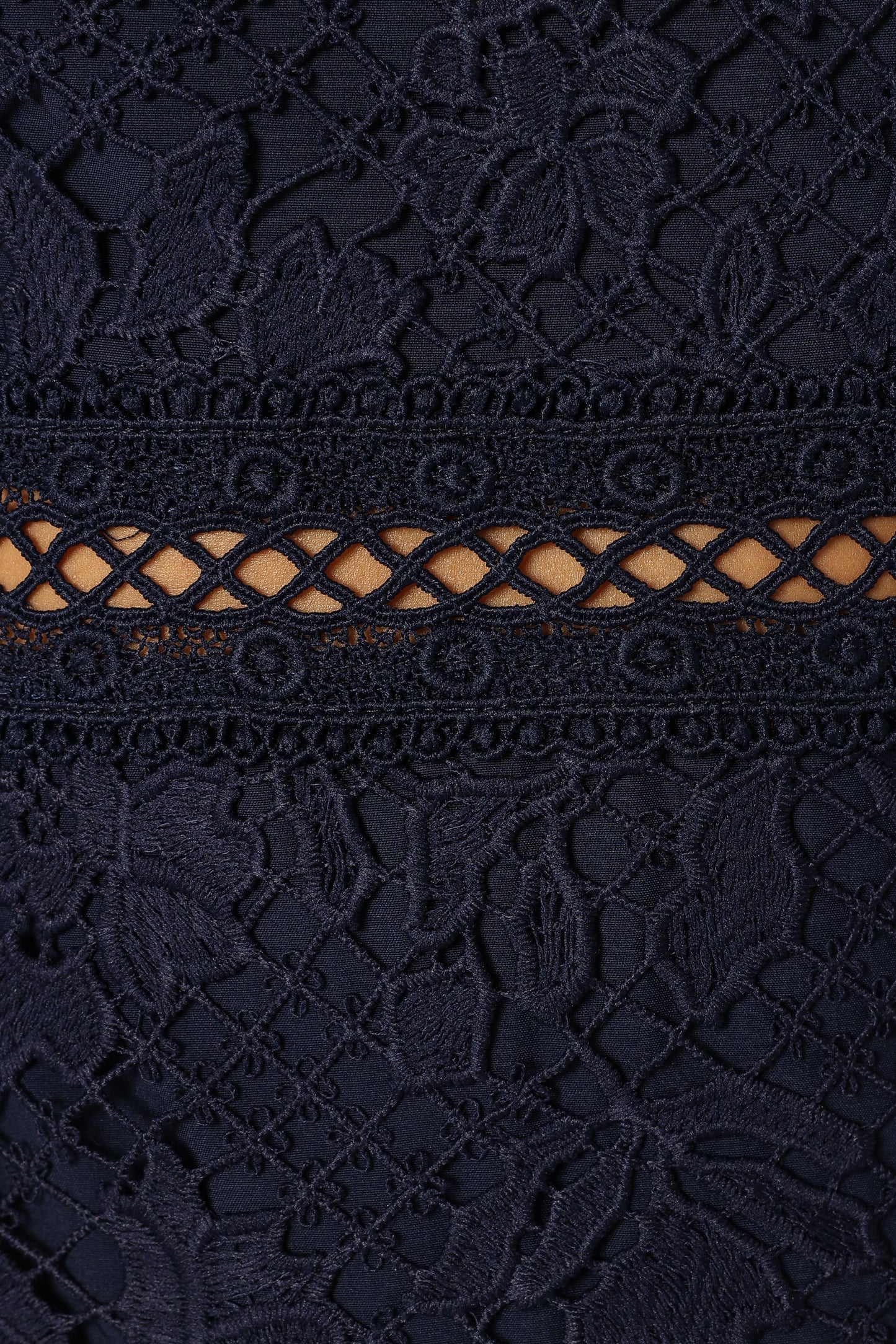 Pia Long Sleeve Midi Dress - Navy