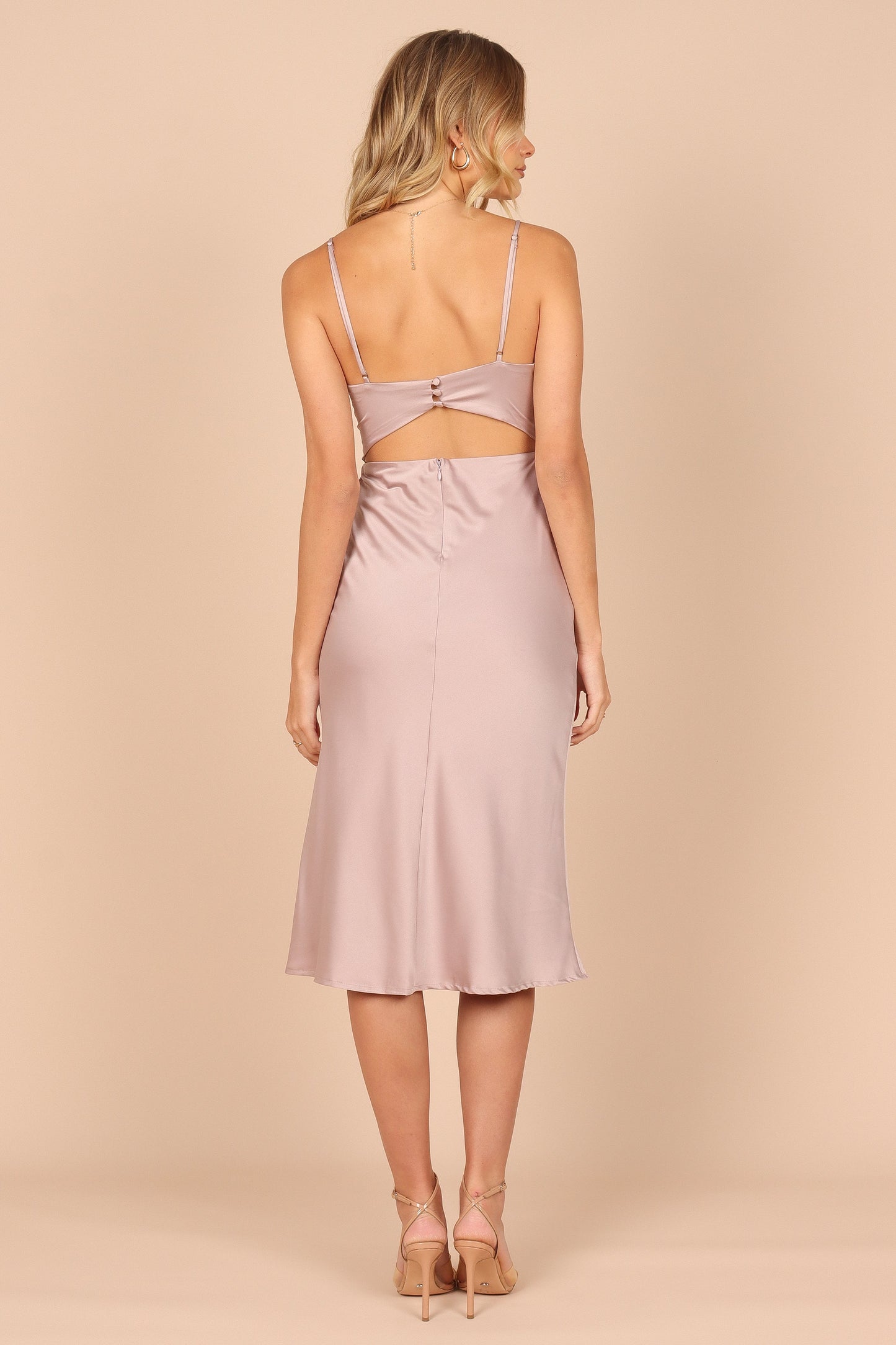 Poppy Cut Out Midi Dress - Lilac