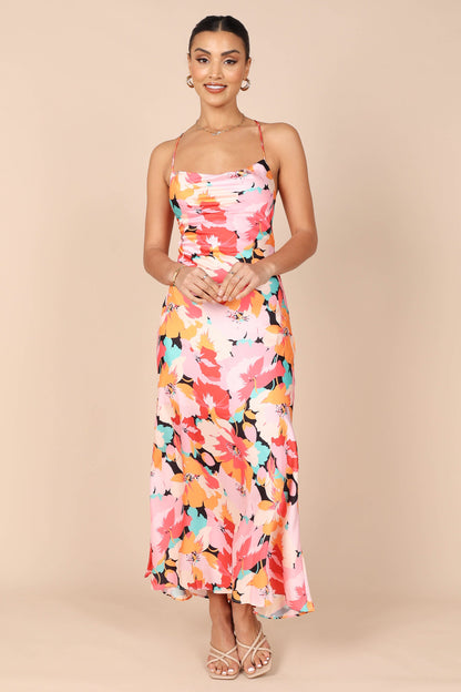 Posse Midi Slip Dress - Pink Floral