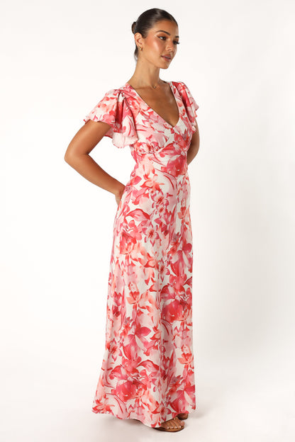 Ramsey Maxi Dress - Red Floral
