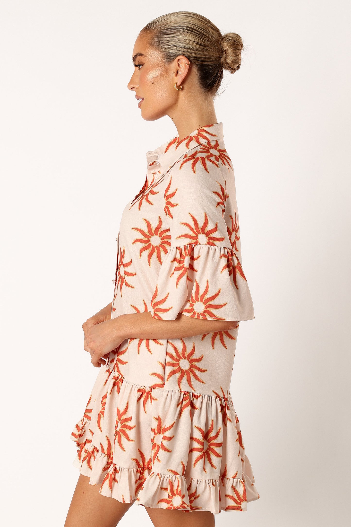 Ren Long Sleeve Mini Dress - Soleil