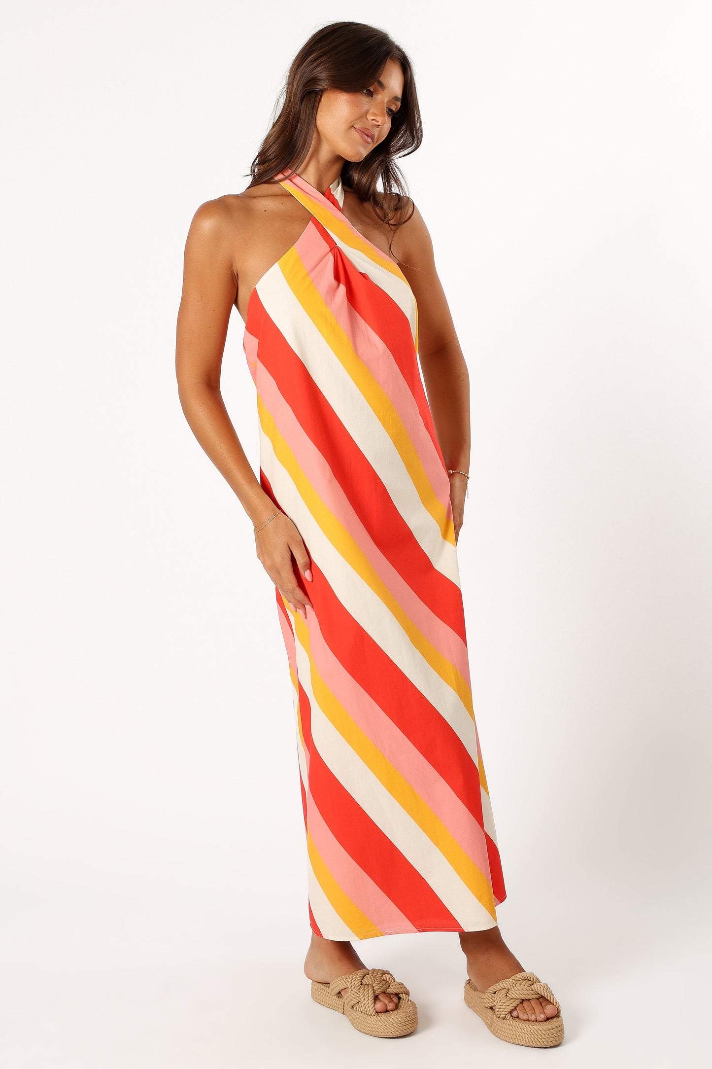 Sabbia Maxi Dress - Pink Stripe