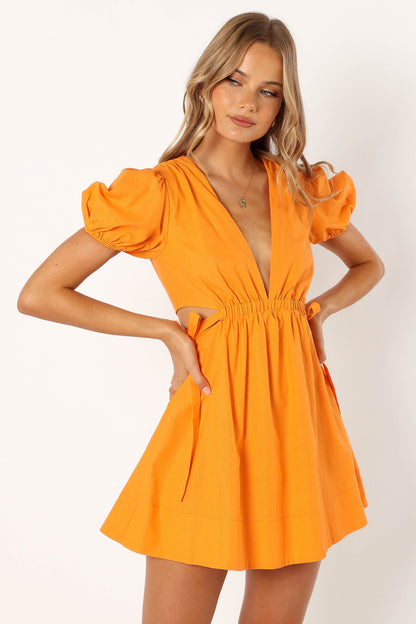 Sachie Cut Out Mini Dress - Orange