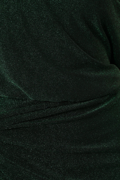 Santiago Off Shoulder Midi Dress - Emerald