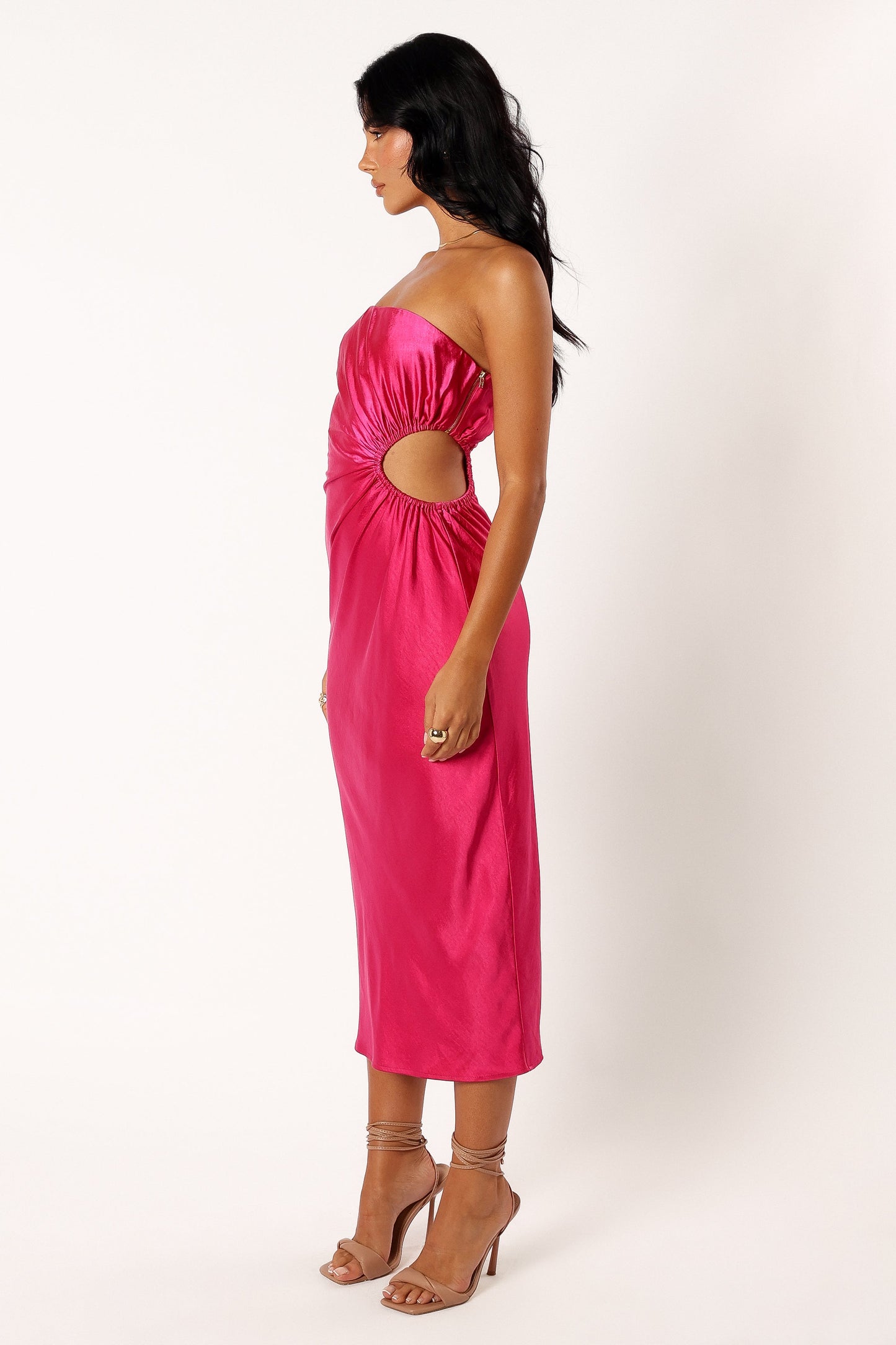 Saraya Midi Dress - Hot Pink