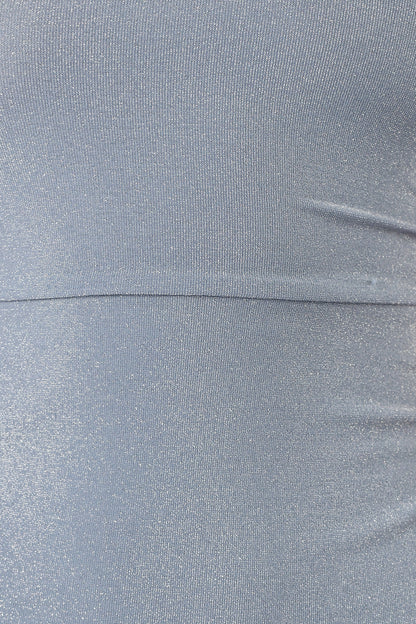 Sebastian Off Shoulder Maxi Dress - Blue