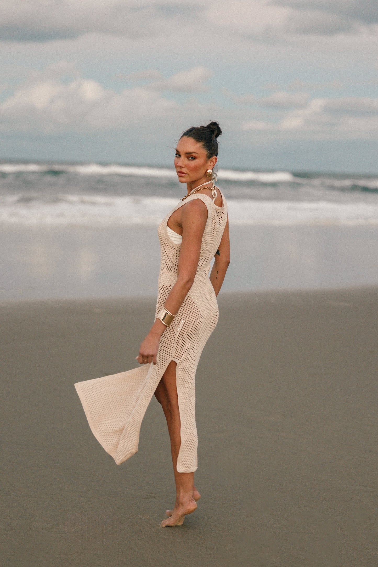 Shamine Midi Dress - Sand