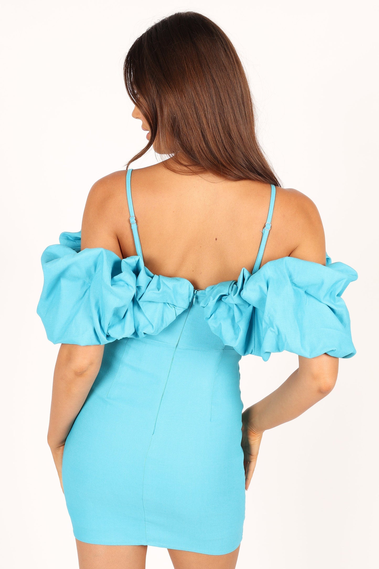 Sia Ruffle Mini Dress - Aqua