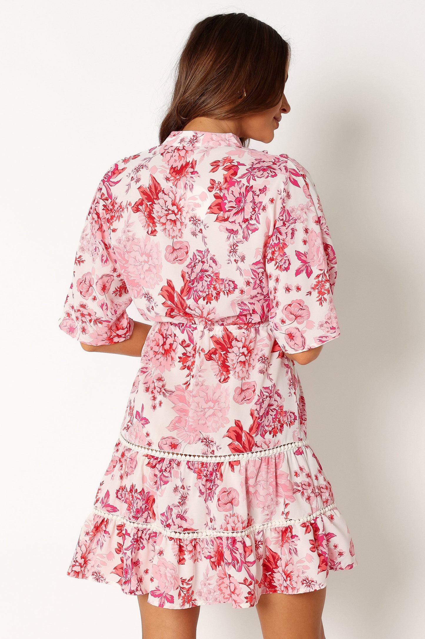 Sienna Long Sleeve Mini Dress - Pink