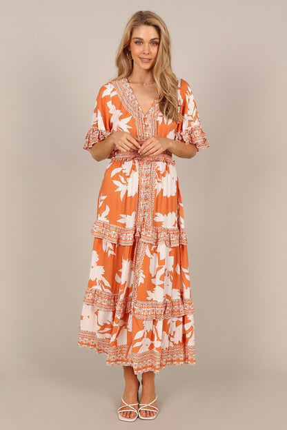 Silvio Maxi Dress - Orange